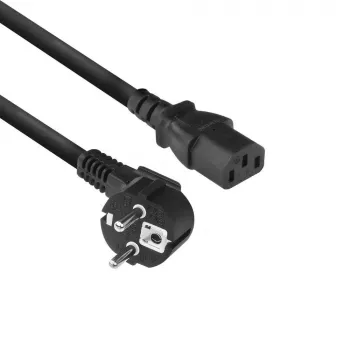 Καλώδιο ρεύματος ACT Powercord βύσμα CEE 7/7 (γωνιακό) - C13 μαύρο 2 m