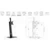 eSTUFF GLB226004 Βάση οθόνης / στήριγμα 81,3 cm (32 ίντσες) γραφείου μαύρη