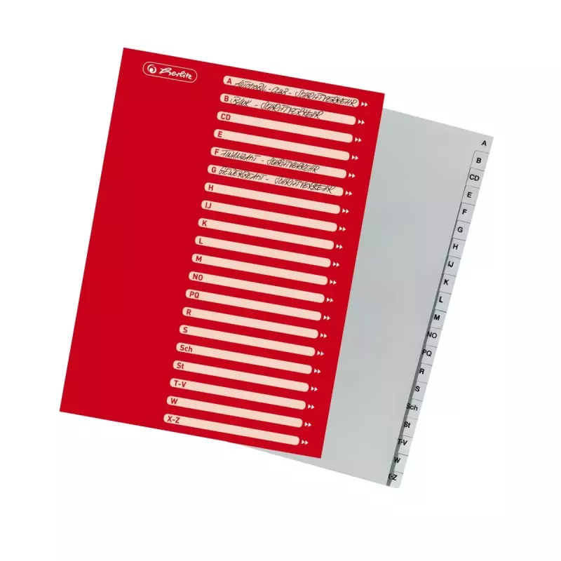 Ευρετήριο με καρτέλες Herlitz 10901718 γκρι