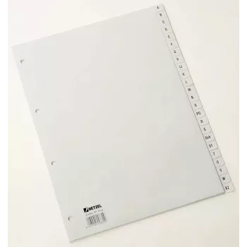 Rexel Διαχωριστικά PP, γκρι, αλφαβητικά, αλφαβητικό ευρετήριο με καρτέλες, πολυπροπυλένιο (PP), γκρι, A4, 226 mm, 297 mm