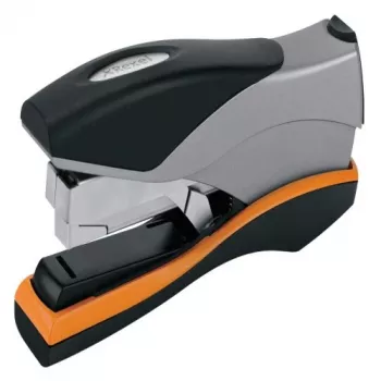 Rexel συρραπτικό χειρός Optima 40 Low Force ασημί/μαύρο, 40 φύλλων, μαύρο, πορτοκαλί, ασημί, μέταλλο, 7 cm, 600 g, 40 x 190 x 80 mm