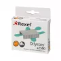 Rexel συνδετήρες Odyssey συσκευασία 2500 τεμ., πακέτο συνδετήρων, 2500 συνδετήρες, χάλυβας, ασημί, 60 φύλλων, 130 g