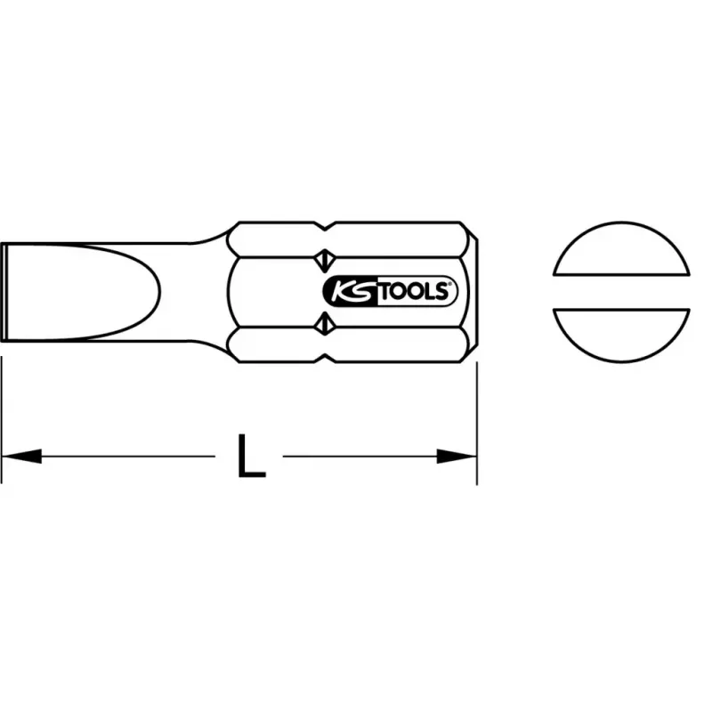 Μύτη κατσαβιδιού KS Tools 910.2244 Ανοξείδωτος χάλυβας 25 mm Εξάγωνο