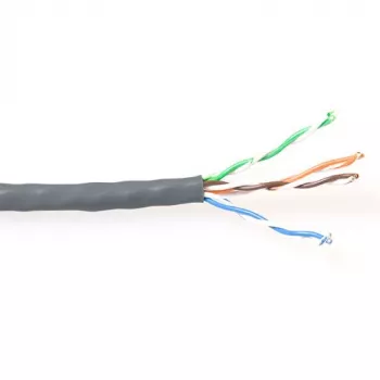CAT5E U/UTP PVC Καλώδιο συμπαγές ACT ES100H 100m Γκρι