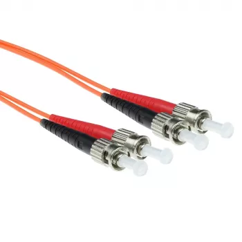 ACT 2 μέτρα LSZH Multimode 50/125 OM2 Καλώδιο οπτικών ινών Patch Duplex με βύσματα ST