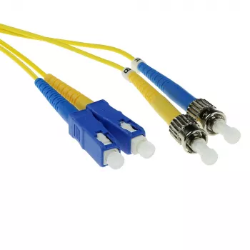 ACT 1 μέτρο LSZH Singlemode 9/125 OS2 Καλώδιο οπτικών ινών Patch Duplex με βύσματα SC και ST