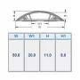 ACT Καλώδιο κανάλι στρογγυλό από PVC 50 mm, Γκρι, PVC, V-0, 50 mm