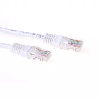 ACT Λευκό 1,5 μέτρα U/UTP CAT6A Καλώδιο Patch με βύσματα RJ45