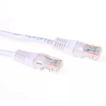 ACT Λευκό 2 μέτρα U/UTP CAT6 Καλώδιο Patch με βύσματα RJ45