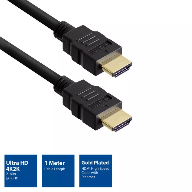 Ewent EC3901 Καλώδιο HDMI 1 m HDMI Type-A (Standard) Μαύρο