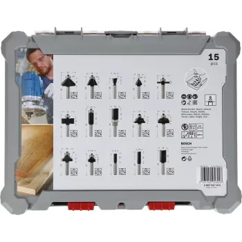 Bosch 2607017473 σετ φρέζας 15 τεμ.