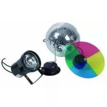 Σετ μπάλας καθρέφτη 20cm Eurolite Multicolour 30W 230V