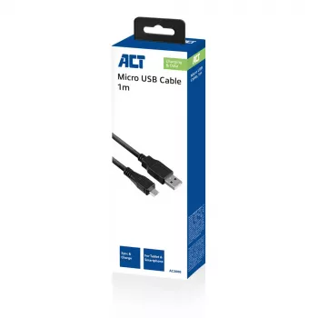 ACT Καλώδιο φόρτισης/δεδομένων USB 2.0 βύσμα A – βύσμα Micro-B, 1 μέτρο