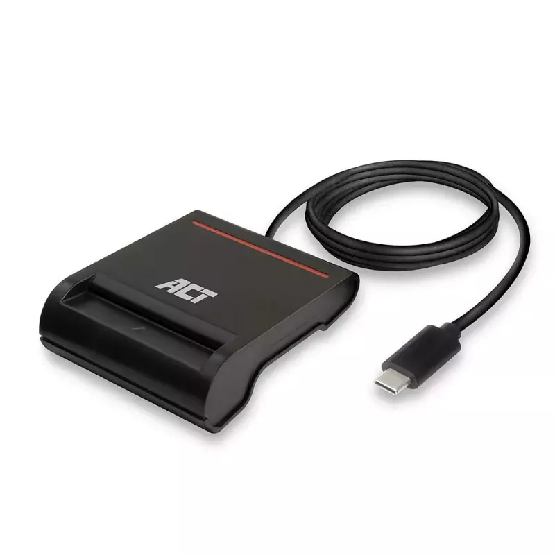 ACT Εξωτερικός αναγνώστης καρτών USB-C Smartcard eID, μαύρο