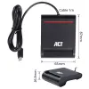 ACT Εξωτερικός αναγνώστης καρτών USB-C Smartcard eID, μαύρο