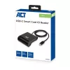 ACT Εξωτερικός αναγνώστης καρτών USB-C Smartcard eID, μαύρο