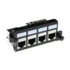 ACT Πλάκα προσαρμογέα για 4 x Keystone FTP, προσαρμογέας, μαύρο, 1 τεμ.