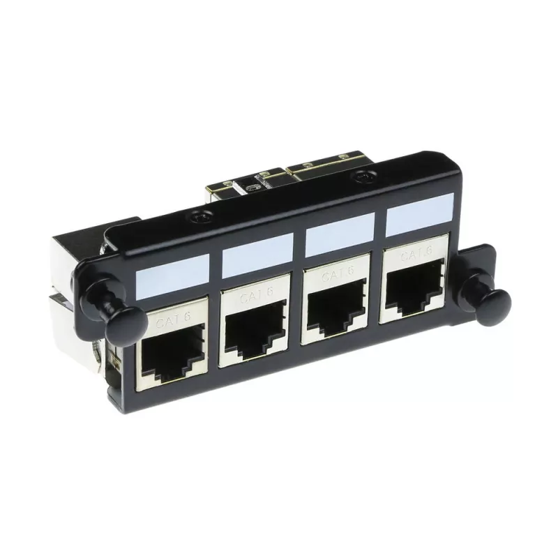 ACT Πλάκα προσαρμογέα για 4 x Keystone FTP, προσαρμογέας, μαύρο, 1 τεμ.