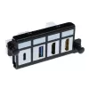 ACT Πλάκα προσαρμογέα για 4 x Keystone FTP, προσαρμογέας, μαύρο, 1 τεμ.