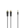 Hama 00205260 Καλώδιο ήχου 1,5 m 3,5 mm 2 x RCA μαύρο