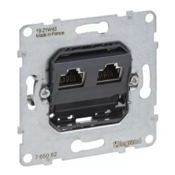 Legrand 765062 Πρίζα 2 x RJ-45 Μαύρο