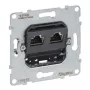 Legrand 765062 Πρίζα 2 x RJ-45 Μαύρο