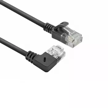 ACT Μαύρο 1,5 μέτρα U/UTP CAT6A LSZH Slimline Καλώδιο patch με DC2951