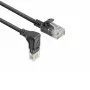 ACT Μαύρο καλώδιο patch U/UTP CAT6A LSZH Slimline 3 μέτρα με βύσματα RJ45 90° γωνιακά προς τα κάτω σε ίσιο