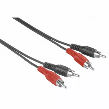 Hama 00205087 Καλώδιο ήχου 5 m 2 x RCA Μαύρο