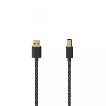 Hama 00201001 Καλώδιο USB USB 2.0 1,5 m USB A USB B Μαύρο, Ασημί