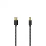 Hama 00201001 Καλώδιο USB USB 2.0 1,5 m USB A USB B Μαύρο, Ασημί
