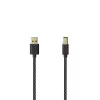 Hama 00201001 Καλώδιο USB USB 2.0 1,5 m USB A USB B Μαύρο, Ασημί