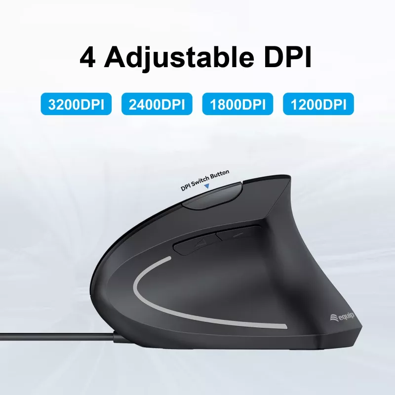 Equip 245118 Ποντίκι Universal δεξιόχειρας USB Type-A οπτικό 3200 DPI
