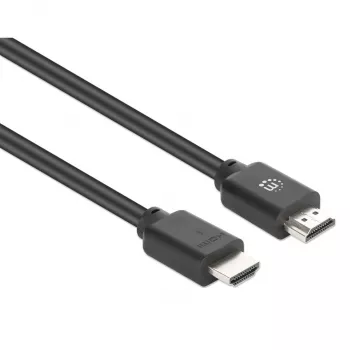 Manhattan Καλώδιο HDMI 4K@60Hz με Ethernet, 15 m, κατάλληλο για ΟΛΕΣ τις εφαρμογές 4K και 1080p/HD – αναβαθμίστε τώρα ή κρατήστε το για μελλοντική χρήση, βύσμα αρσενικό σε αρσενικό, μαύρο, Ultra HD 4k x 2k, εφ' όρου ζωής εγγύηση, Premium High Speed