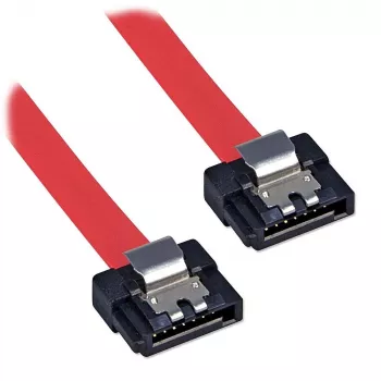 Lindy 0,2 m Καλώδιο SATA Low-Profile με κλείδωμα, 0,2 m, αρσενικό/αρσενικό βύσμα, κόκκινο