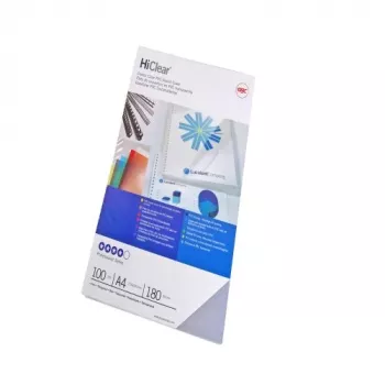 GBC Εξώφυλλα βιβλιοδεσίας Super HiClear A4 200 Micron, A4, Πολυβινυλοχλωρίδιο (PVC), Διαφανές, 0,2 mm, 100 τεμ.