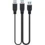 Goobay 95749 καλώδιο USB 3.0 Dual Power SuperSpeed, 2x USB-A αρσενικό σε USB-A θηλυκό, 0,3 m, μαύρο