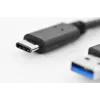 Καλώδιο USB Digitus DK-300136-010-S USB 2.0 1 m USB C USB A Μαύρο
