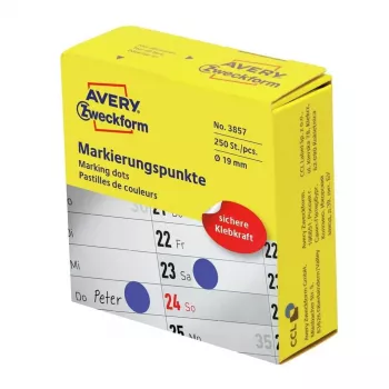 Avery 3857 αυτοκόλλητη ετικέτα στρογγυλή μόνιμη μπλε 250 τεμ.