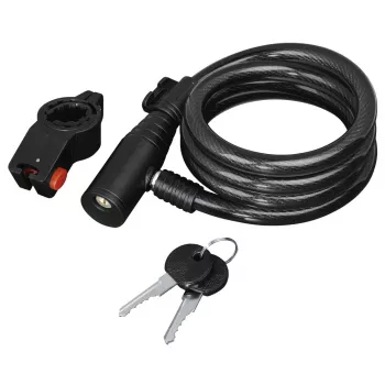 Hama 00178110 κλειδαριά ποδηλάτου μαύρο 1200 mm κλειδαριά καλωδίου