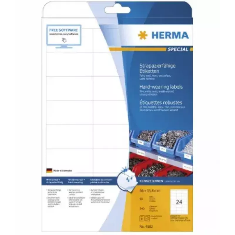 Αυτοκόλλητη ετικέτα εκτυπωτή HERMA 4582
