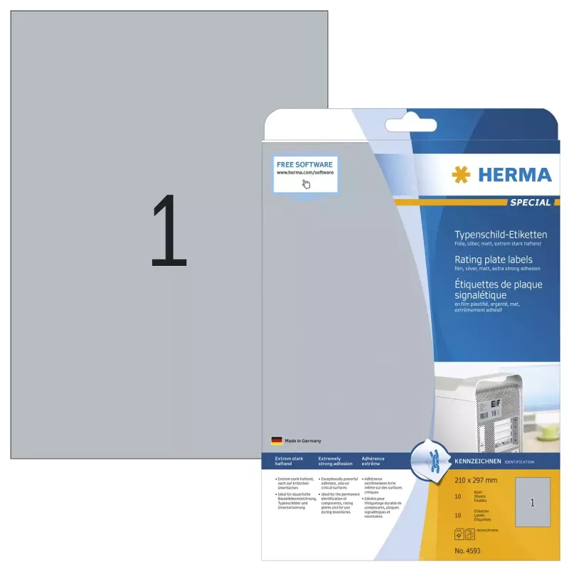 Αυτοκόλλητη ετικέτα ορθογώνια HERMA 4593