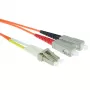 ACT 5 m LSZH Multimode 50/125 OM2 Duplex καλώδιο patch οπτικών ινών με βύσματα αρσενικό LC και SC