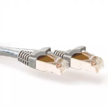 ACT γκρι 3 μέτρα SFTP CAT6A καλώδιο patch με προστασία γλωττίδας και βύσματα RJ45
