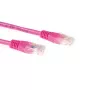 ACT Ροζ 0,5 m U/UTP CAT6A Patch καλώδιο με βύσματα RJ45