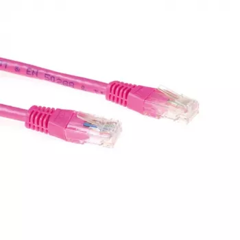 ACT Ροζ 1,5 μέτρα U/UTP CAT6A Patch καλώδιο με βύσματα RJ45