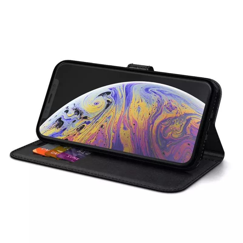 BeHello BEHWAL00179 θήκη πορτοφόλι με πτερύγιο για Apple iPhone Xs Max, πλαστικό/TPU, μαύρη
