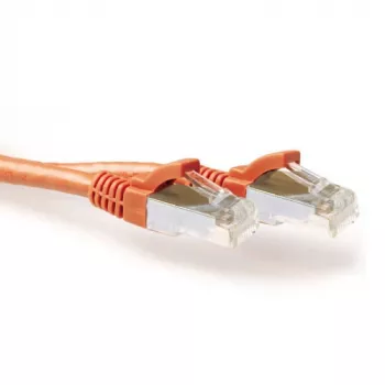 ACT Πορτοκαλί 5 μέτρα LSZH SFTP CAT6A Καλώδιο Patch χωρίς προεξοχή ασφάλισης με βύσματα RJ45