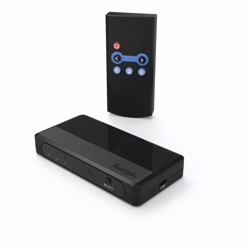 Hama 00121760 διακόπτης HDMI 3x1, 4 x HDMI, επιτραπέζιος