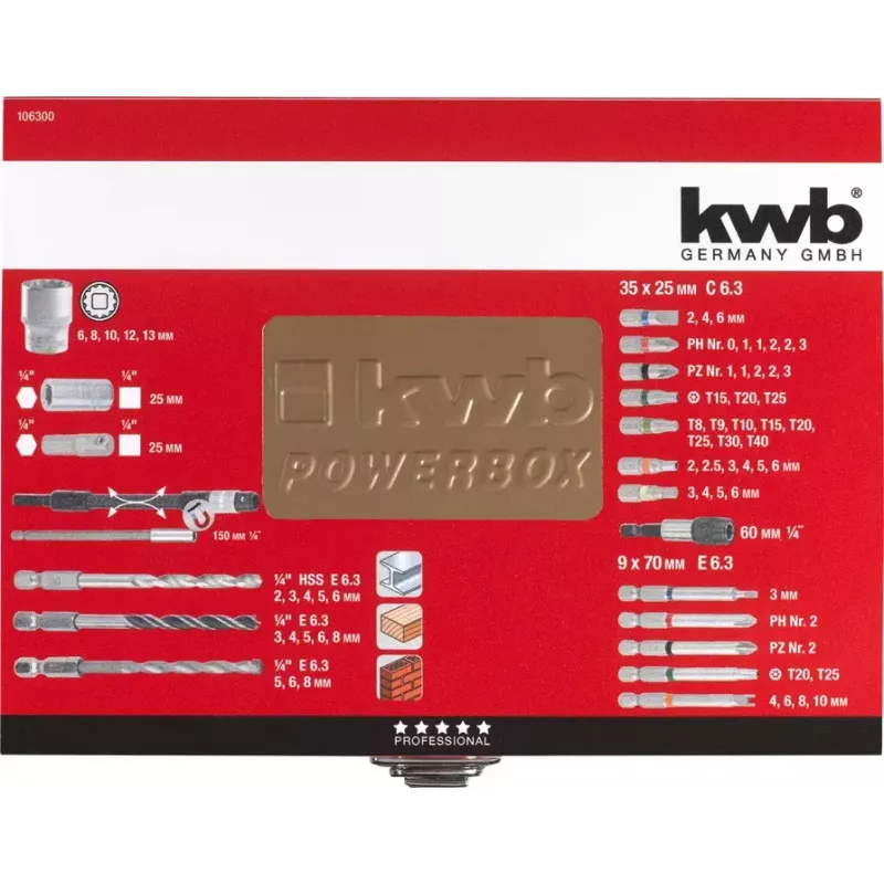 kwb 106300 Σετ μυτών, 67 τεμ.